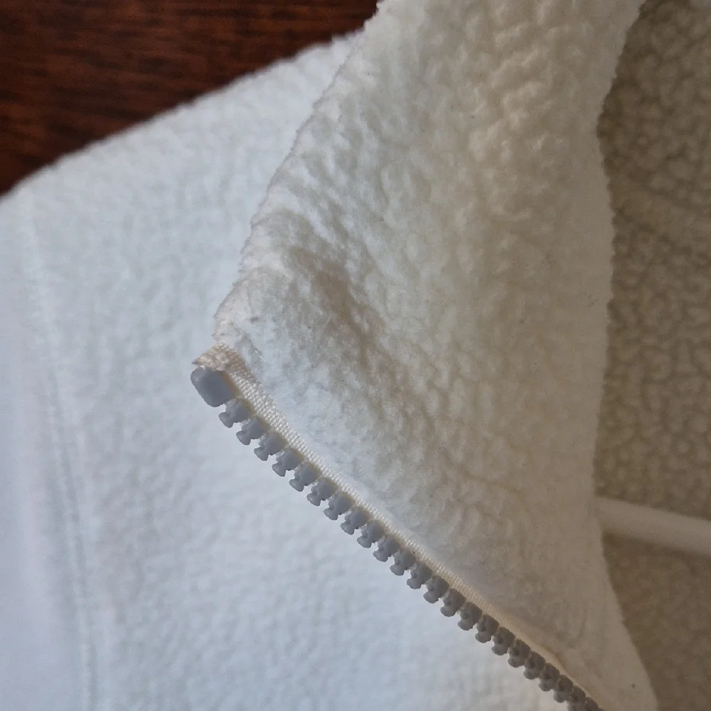 L.L. Bean Cream Fleece Half-Zip Pullover - Picture 4 of 6